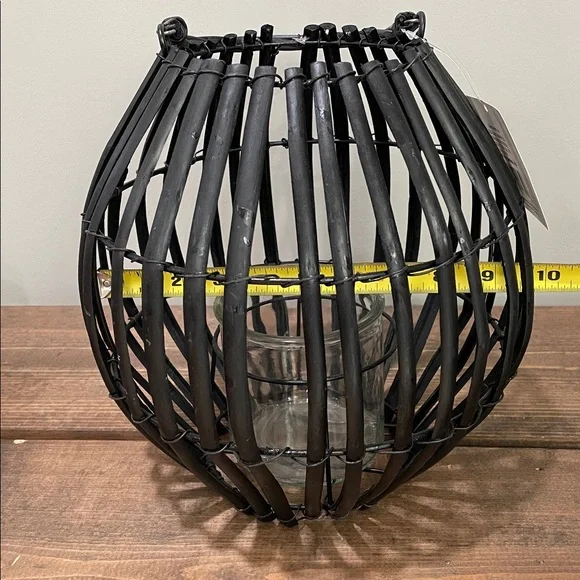 Black Rattan Lantern - Picture 7 of 7